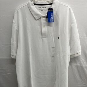 NWT  White Nautica Performance Deck Polo 2XLT  ($60)